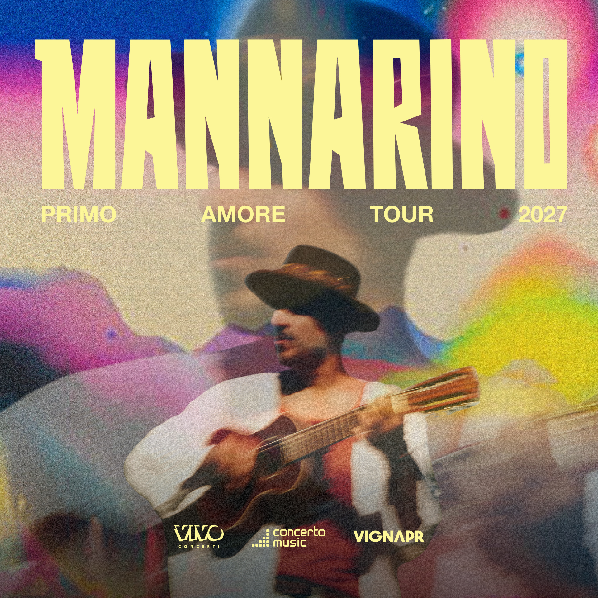 Mannarino — Primo Amore Tour 2027, manifesto ufficiale con le date europee
